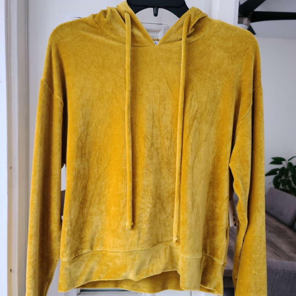 FAVLUX Mustard Yellow Women's Hoodie Sweater